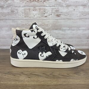 Converse x Comme des Garcons PLAY Pro Leather Black White sneakers Mens Size 9